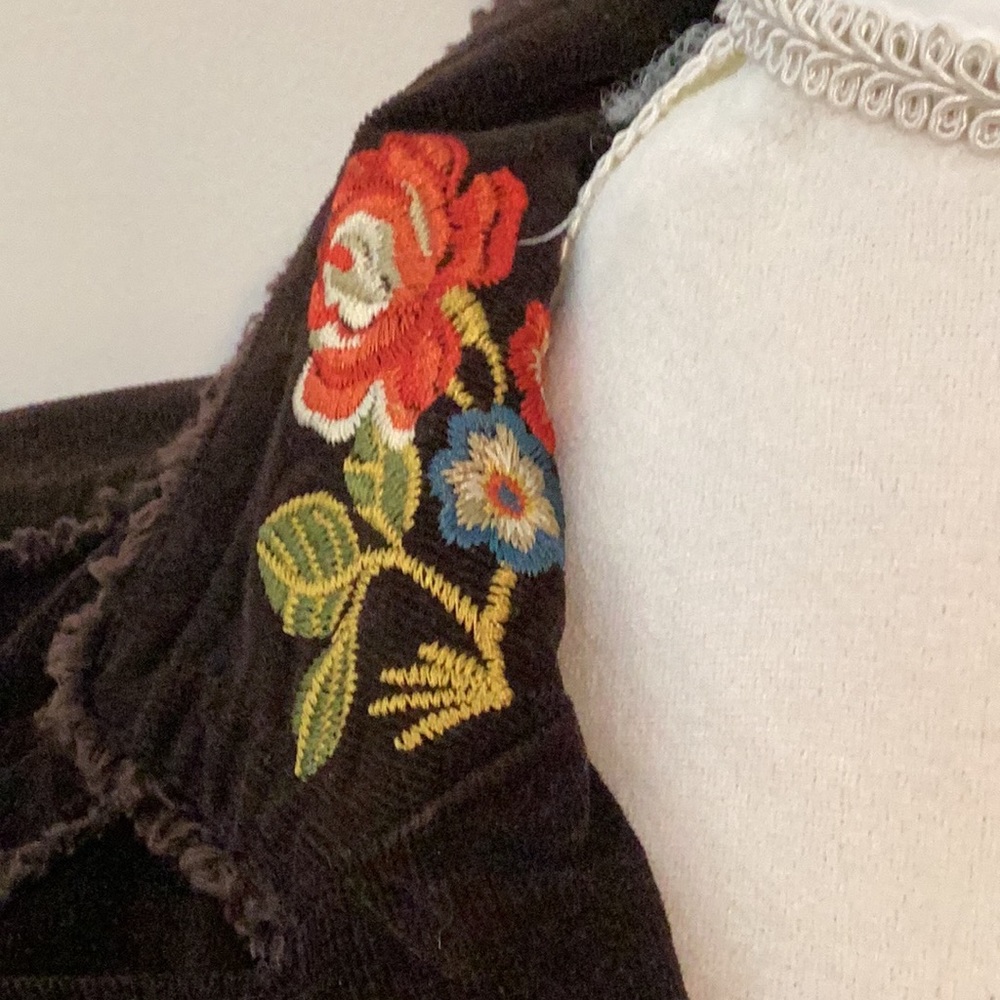 KIKIT JEANS brown corduroy jacket, embroidered - Picture 4 of 13